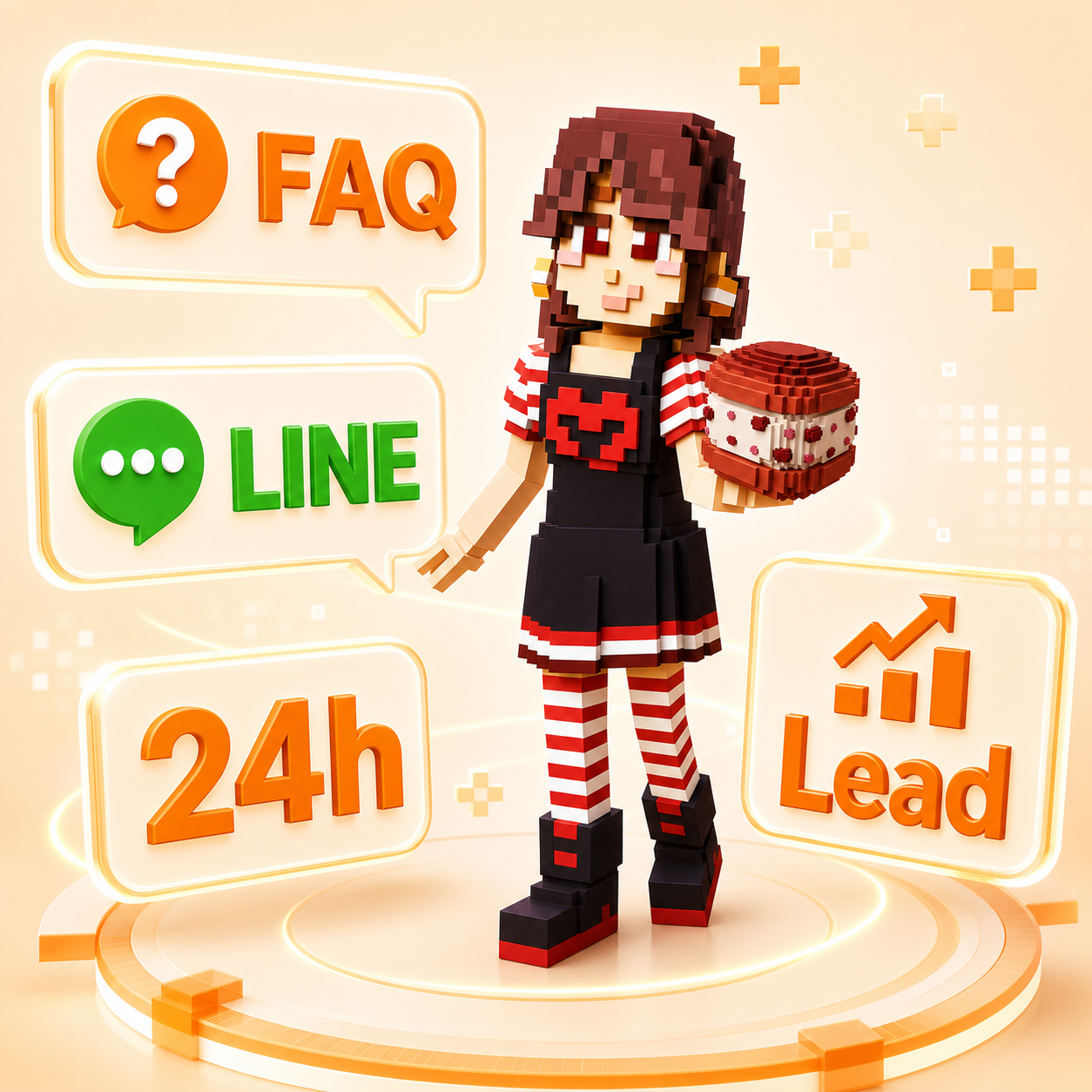 LINE問い合わせAIとして案内するクリチちゃん